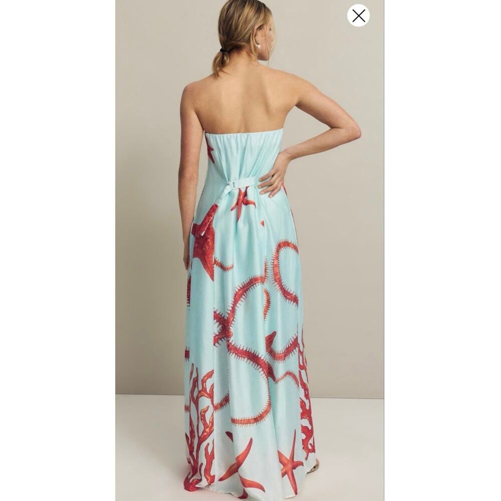 MUMA WORLD Blue Red Starfish Print Sleeveless
Ursa Maxi Dress size Large - Picture 5 of 16